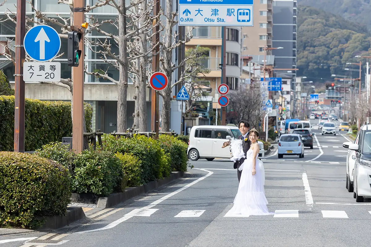 大津の街で撮影